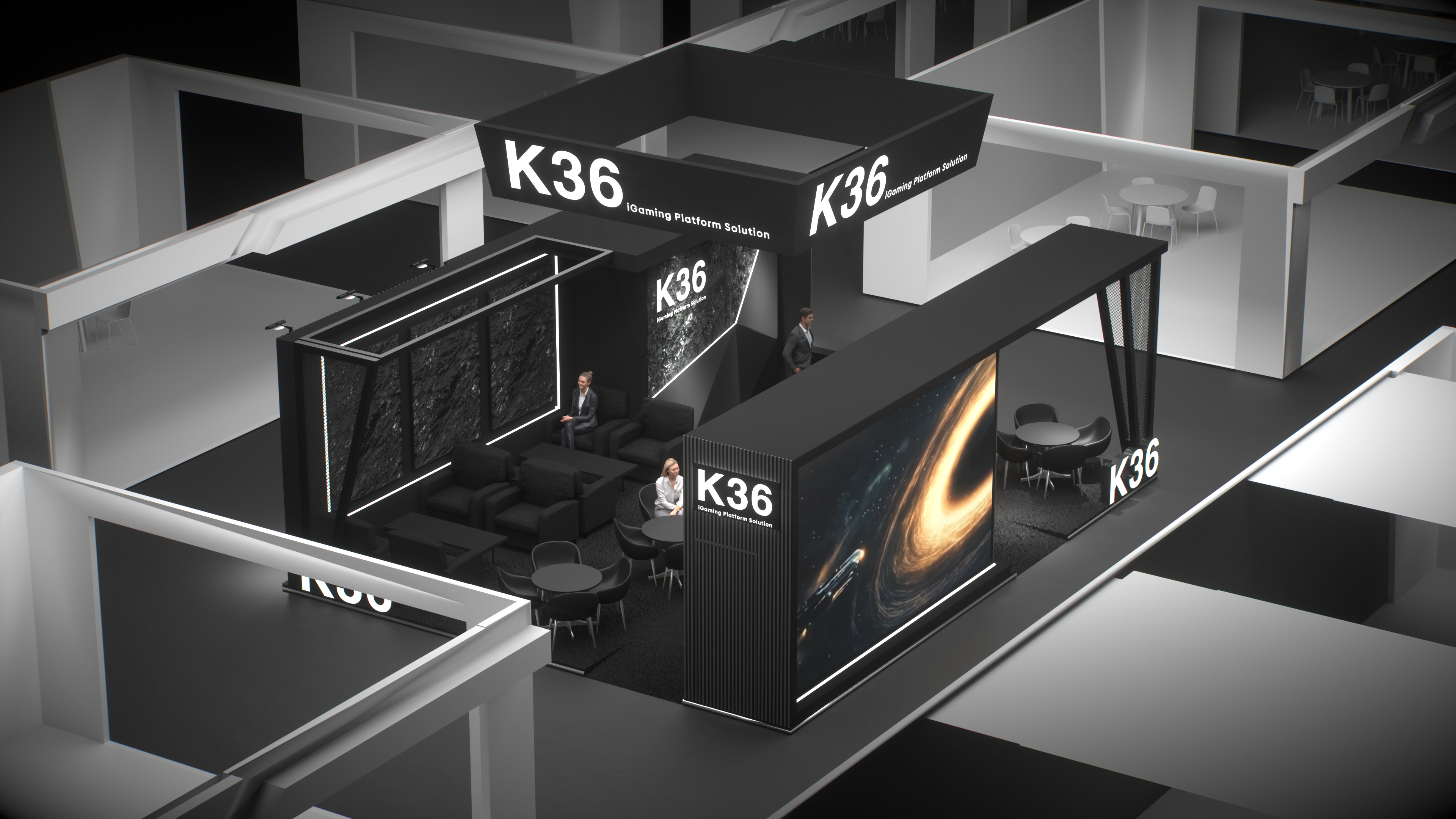 K36 iGaming Platform Exhibition Stand Visualisation